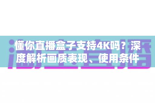 懂你直播盒子支持4K吗?深度解析画质表现、使用条件与优化技巧全指南 懂你直播盒子支持4K吗?深度解析画质表现、使用条件与优化技巧全指南