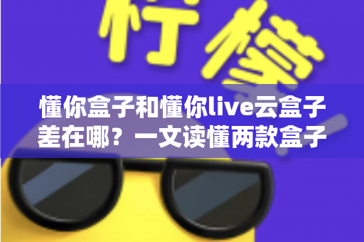 懂你盒子和懂你live云盒子差在哪?一文读懂两款盒子的核心区别与选购指南 懂你盒子和懂你live云盒子差在哪?一文读懂两款盒子的核心区别与选购指南