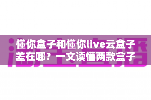 懂你盒子和懂你live云盒子差在哪?一文读懂两款盒子的核心区别与选购指南 懂你盒子和懂你live云盒子差在哪?一文读懂两款盒子的核心区别与选购指南