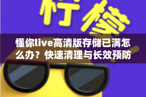 懂你live高清版存储已满怎么办?快速清理与长效预防的完整攻略 懂你live高清版存储已满怎么办?快速清理与长效预防的完整攻略