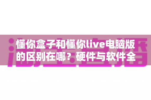 懂你盒子和懂你live电脑版的区别在哪?硬件与软件全维度对比,帮你选对不选贵 懂你盒子和懂你live电脑版的区别在哪?硬件与软件全维度对比,帮你选对不选贵