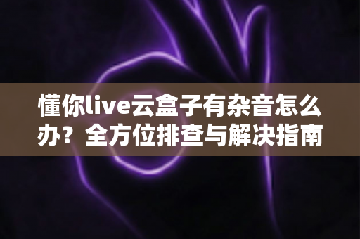 懂你live云盒子有杂音怎么办？全方位排查与解决指南，让直播音质恢复清晰