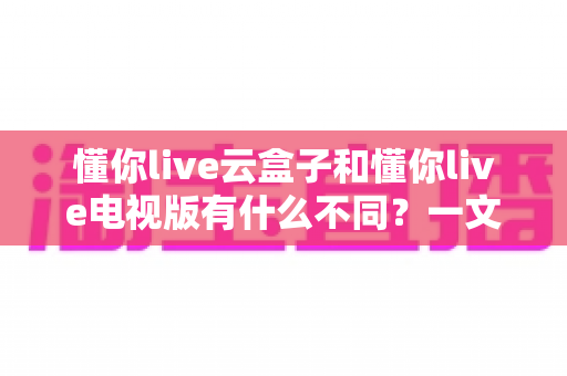 懂你live云盒子和懂你live电视版有什么不同？一文看懂两大版本的核心差异与选购指南