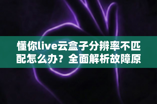 懂你live云盒子分辨率不匹配怎么办?全面解析故障原因与快速解决方法指南 懂你live云盒子分辨率不匹配怎么办?全面解析故障原因与快速解决方法指南