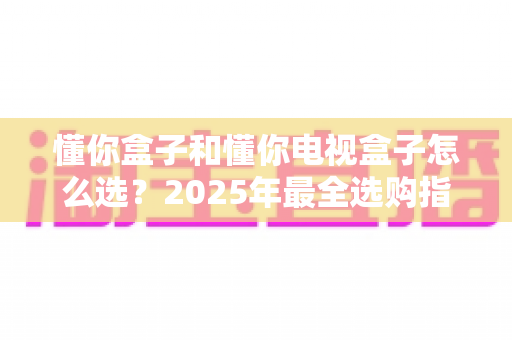 懂你盒子和懂你电视盒子怎么选？2025年最全选购指南：核心区别、适用人群与避坑技巧一次讲透