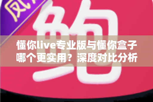 懂你live专业版与懂你盒子哪个更实用?深度对比分析助你轻松选对工具 懂你live专业版与懂你盒子哪个更实用?深度对比分析助你轻松选对工具