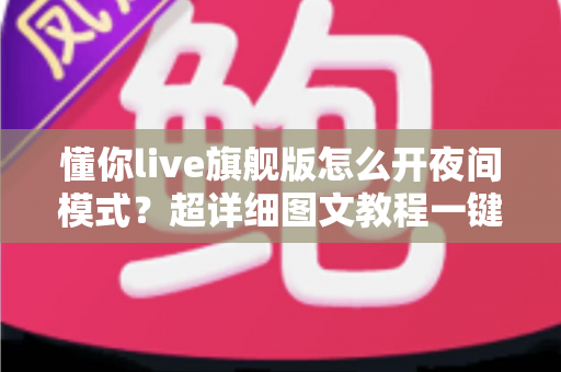 懂你live旗舰版怎么开夜间模式?超详细图文教程一键切换护眼深色界面 懂你live旗舰版怎么开夜间模式?超详细图文教程一键切换护眼深色界面