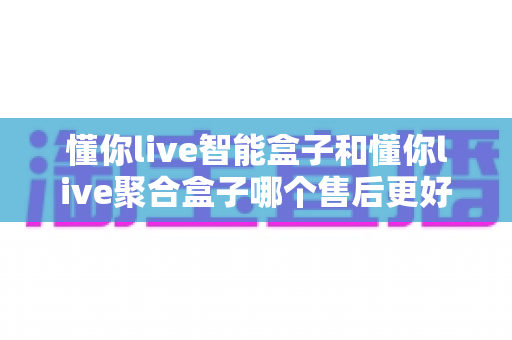 懂你live智能盒子和懂你live聚合盒子哪个售后更好?深度解析两款产品的售后差异与选购指南 懂你live智能盒子和懂你live聚合盒子哪个售后更好?深度解析两款产品的售后差异与选购指南