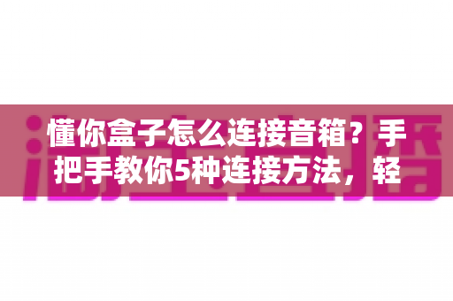 懂你盒子怎么连接音箱?手把手教你5种连接方法,轻松打造家庭影院级音效 懂你盒子怎么连接音箱?手把手教你5种连接方法,轻松打造家庭影院级音效