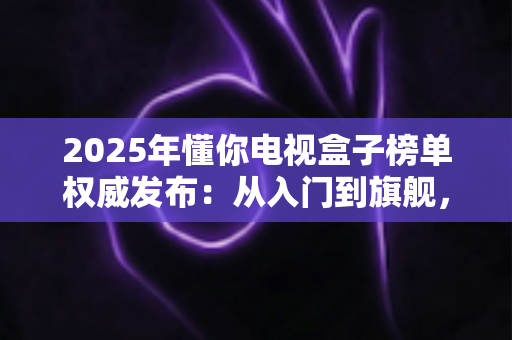 2025年懂你电视盒子榜单权威发布：从入门到旗舰，帮你找到真正懂你的电视盒子