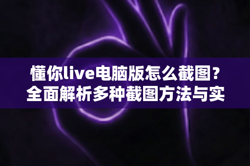 懂你live电脑版怎么截图？全面解析多种截图方法与实用技巧，轻松保存精彩直播瞬间