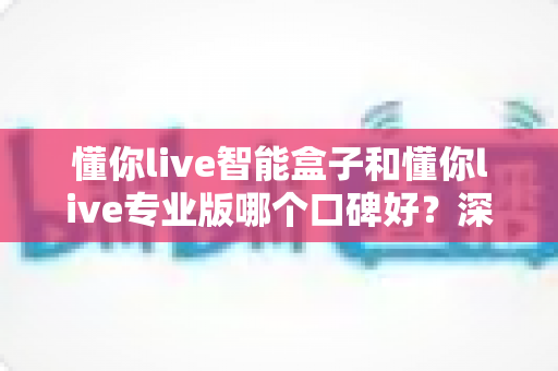 懂你live智能盒子和懂你live专业版哪个口碑好？深度对比测评助你选对版本不踩坑