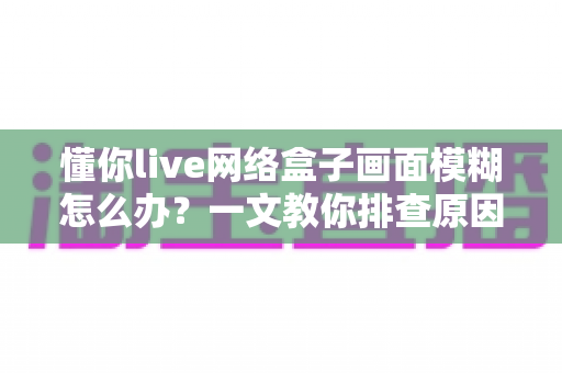 懂你live网络盒子画面模糊怎么办?一文教你排查原因,轻松恢复高清流畅观影体验 懂你live网络盒子画面模糊怎么办?一文教你排查原因,轻松恢复高清流畅观影体验