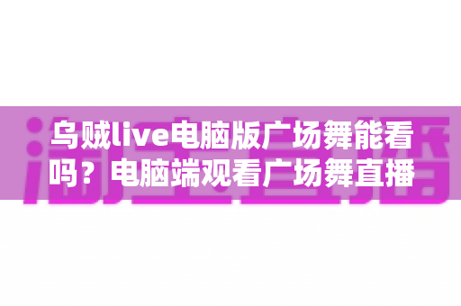 乌贼live电脑版广场舞能看吗？电脑端观看广场舞直播的完整实用指南