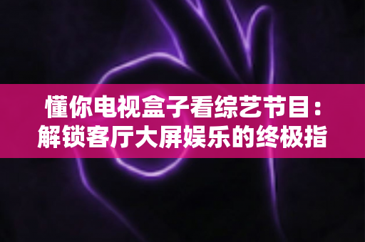 懂你电视盒子看综艺节目:解锁客厅大屏娱乐的终极指南 懂你电视盒子看综艺节目:解锁客厅大屏娱乐的终极指南