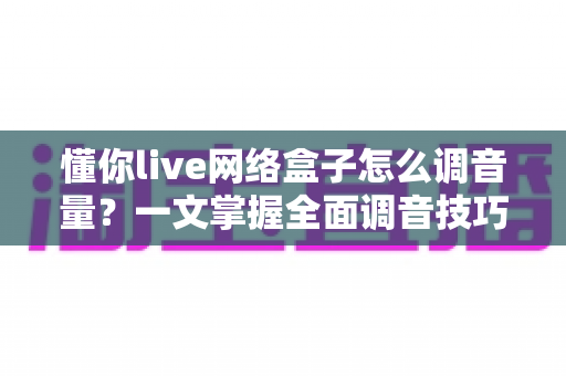 懂你live网络盒子怎么调音量?一文掌握全面调音技巧与故障排查指南 懂你live网络盒子怎么调音量?一文掌握全面调音技巧与故障排查指南