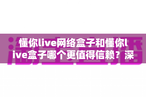 懂你live网络盒子和懂你live盒子哪个更值得信赖？深度对比选购全攻略
