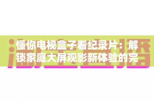 懂你电视盒子看纪录片:解锁家庭大屏观影新体验的完整指南 懂你电视盒子看纪录片:解锁家庭大屏观影新体验的完整指南