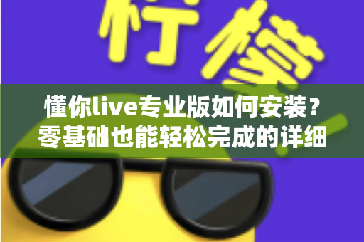 懂你live专业版如何安装？零基础也能轻松完成的详细安装教程与避坑指南