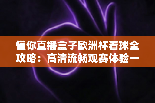懂你直播盒子欧洲杯看球全攻略：高清流畅观赛体验一站掌握