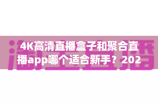 4K高清直播盒子和聚合直播app哪个适合新手？2024新手选购与上手全攻略