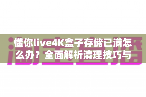懂你live4K盒子存储已满怎么办?全面解析清理技巧与扩容方案,让电视盒子焕然一新 懂你live4K盒子存储已满怎么办?全面解析清理技巧与扩容方案,让电视盒子焕然一新