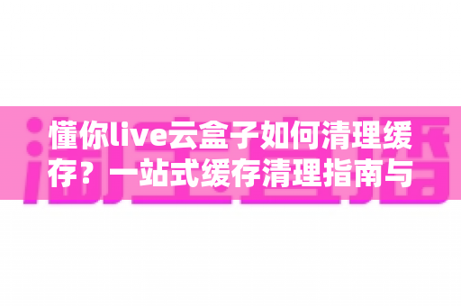 懂你live云盒子如何清理缓存？一站式缓存清理指南与日常维护实用技巧