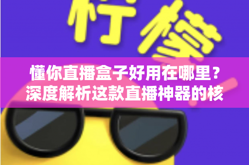 懂你直播盒子好用在哪里?深度解析这款直播神器的核心优势与真实使用体验 懂你直播盒子好用在哪里?深度解析这款直播神器的核心优势与真实使用体验
