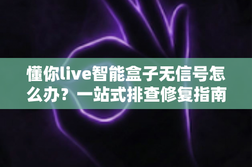 懂你live智能盒子无信号怎么办？一站式排查修复指南，快速找回高清观影体验