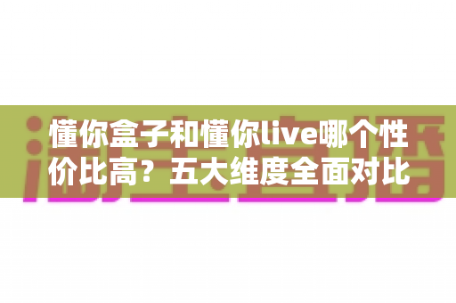 懂你盒子和懂你live哪个性价比高?五大维度全面对比,选购避坑一次讲透 懂你盒子和懂你live哪个性价比高?五大维度全面对比,选购避坑一次讲透