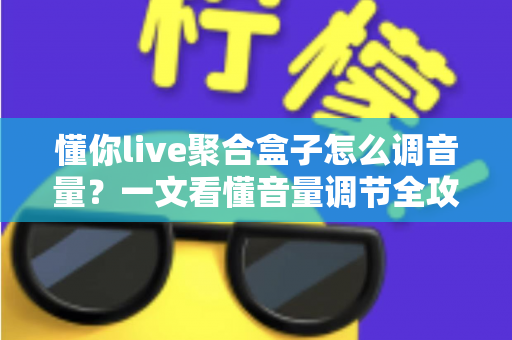 懂你live聚合盒子怎么调音量？一文看懂音量调节全攻略，观看体验瞬间升级