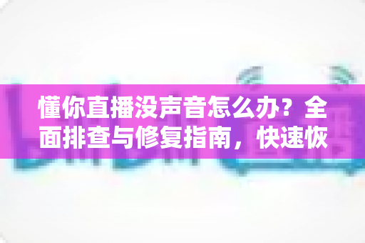 懂你直播没声音怎么办？全面排查与修复指南，快速恢复直播音频