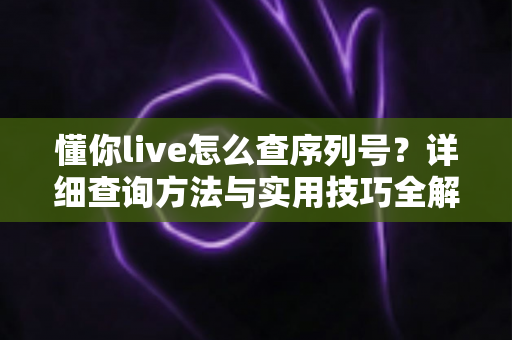 懂你live怎么查序列号？详细查询方法与实用技巧全解析
