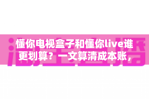 懂你电视盒子和懂你live谁更划算?一文算清成本账,帮你选对不花冤枉钱 懂你电视盒子和懂你live谁更划算?一文算清成本账,帮你选对不花冤枉钱