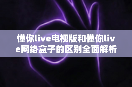 懂你live电视版和懂你live网络盒子的区别全面解析：从安装方式到使用体验的一站式对比指南