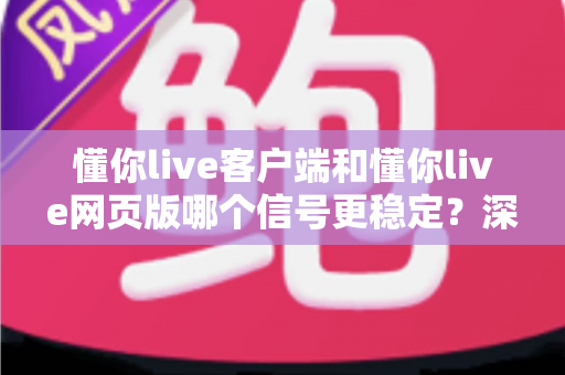 懂你live客户端和懂你live网页版哪个信号更稳定？深度对比分析帮你选出最适合的观看方式