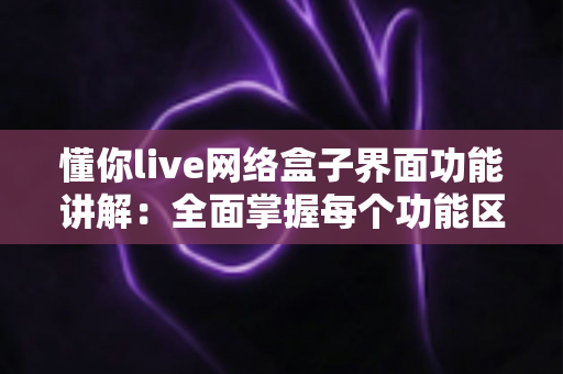 懂你live网络盒子界面功能讲解：全面掌握每个功能区域的使用方法与实用技巧