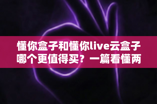 懂你盒子和懂你live云盒子哪个更值得买?一篇看懂两大热门机型的深度选购指南 懂你盒子和懂你live云盒子哪个更值得买?一篇看懂两大热门机型的深度选购指南