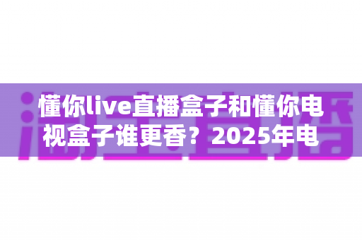 懂你live直播盒子和懂你电视盒子谁更香？2025年电视盒子选购深度对比指南