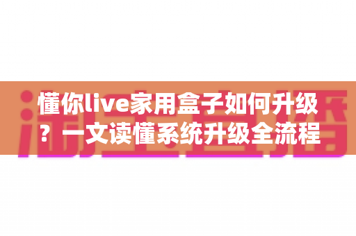懂你live家用盒子如何升级?一文读懂系统升级全流程与实用技巧 懂你live家用盒子如何升级?一文读懂系统升级全流程与实用技巧