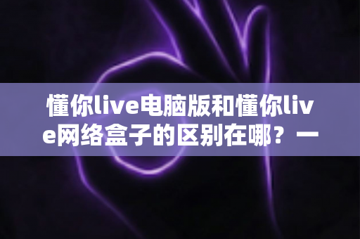 懂你live电脑版和懂你live网络盒子的区别在哪?一文读懂两大版本差异与选购指南 懂你live电脑版和懂你live网络盒子的区别在哪?一文读懂两大版本差异与选购指南