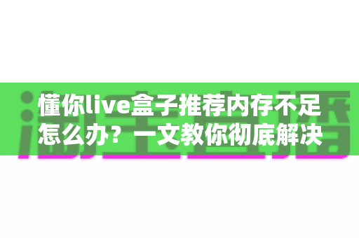 懂你live盒子推荐内存不足怎么办?一文教你彻底解决卡顿烦恼 懂你live盒子推荐内存不足怎么办?一文教你彻底解决卡顿烦恼