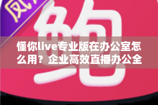 懂你live专业版在办公室怎么用？企业高效直播办公全流程实用指南