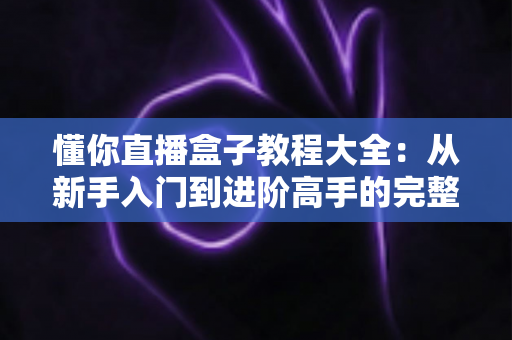 懂你直播盒子教程大全：从新手入门到进阶高手的完整使用指南