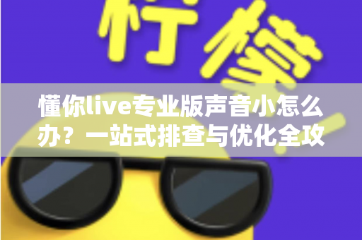 懂你live专业版声音小怎么办?一站式排查与优化全攻略 懂你live专业版声音小怎么办?一站式排查与优化全攻略
