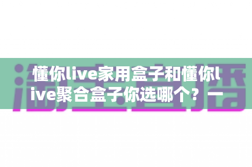 懂你live家用盒子和懂你live聚合盒子你选哪个?一文看懂两大盒子的区别与选购指南 懂你live家用盒子和懂你live聚合盒子你选哪个?一文看懂两大盒子的区别与选购指南