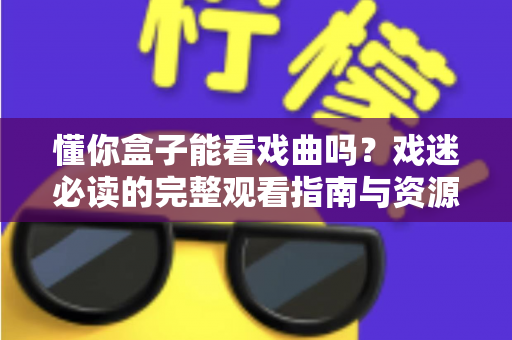 懂你盒子能看戏曲吗?戏迷必读的完整观看指南与资源全解析 懂你盒子能看戏曲吗?戏迷必读的完整观看指南与资源全解析