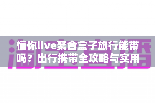 懂你live聚合盒子旅行能带吗?出行携带全攻略与实用指南 懂你live聚合盒子旅行能带吗?出行携带全攻略与实用指南