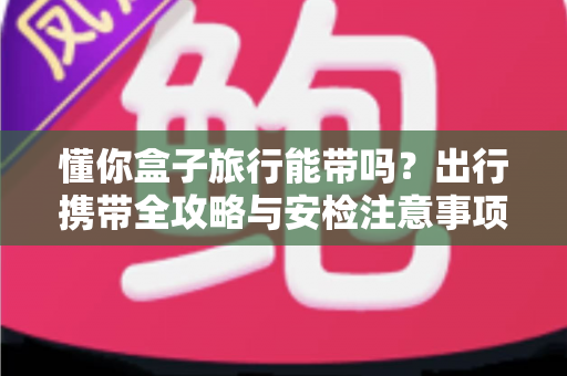 懂你盒子旅行能带吗?出行携带全攻略与安检注意事项详解 懂你盒子旅行能带吗?出行携带全攻略与安检注意事项详解