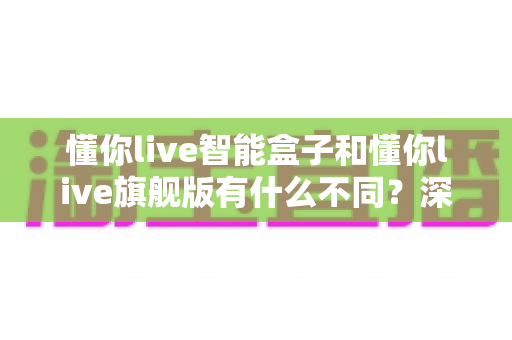 懂你live智能盒子和懂你live旗舰版有什么不同?深度对比解析,帮你选对不选贵 懂你live智能盒子和懂你live旗舰版有什么不同?深度对比解析,帮你选对不选贵